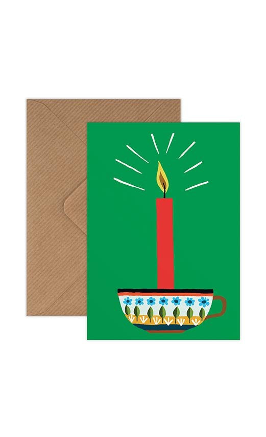 Christmas Mini Card Pack - Festive Candle & Snowdrops.