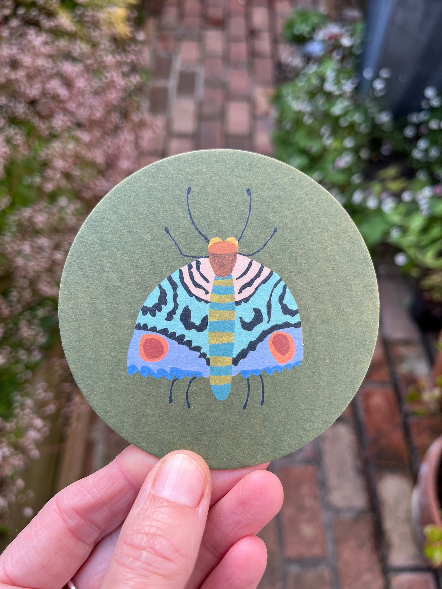 Drinks Coasters- reversible designs- Moth & Bee