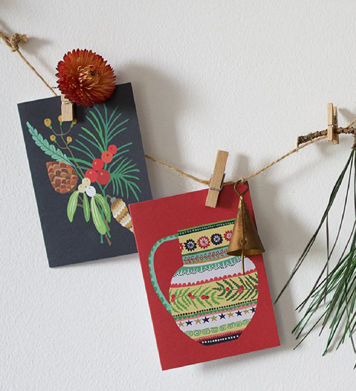 Christmas Mini Card Pack - Winter Bunch & Christmas Jug.