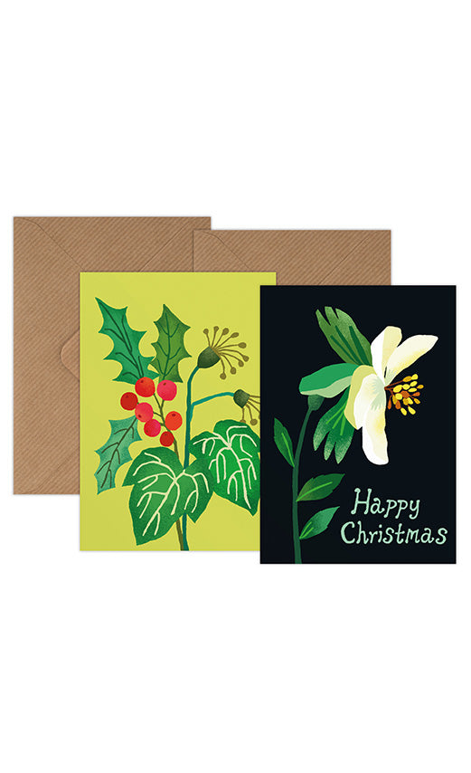 Christmas Mini Card Pack - Happy Christmas - Ivy & Holly.