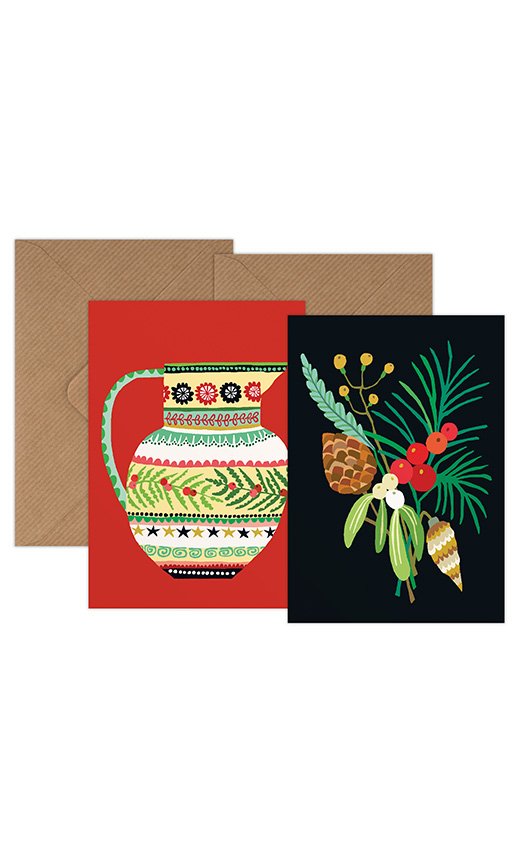 Christmas Mini Card Pack - Winter Bunch & Christmas Jug.
