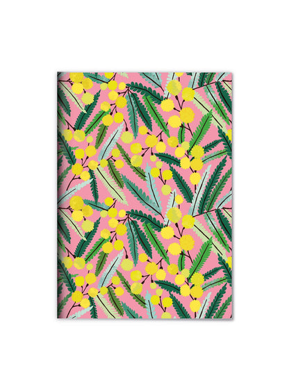 Pink Mimosa A6 Notebook