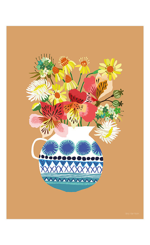 Festival Flowers Print A4