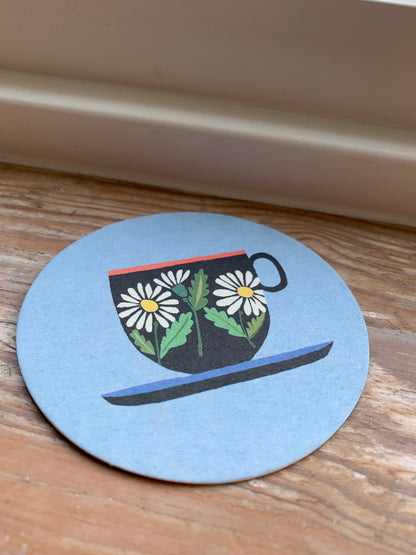 Drinks Coasters- reversible designs- Cup & Jug