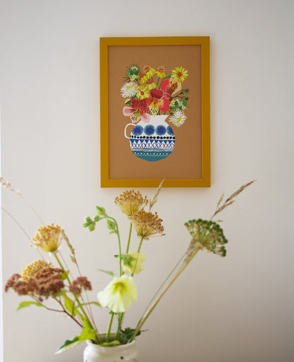 Festival Flowers Print A4