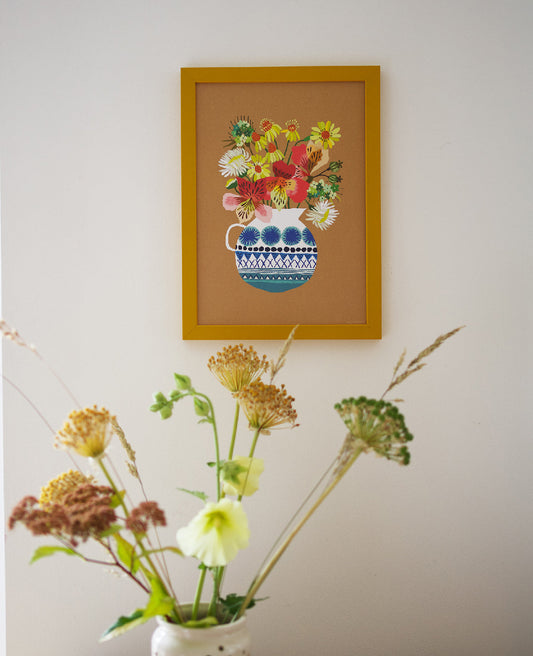 Festival Flowers Print A4